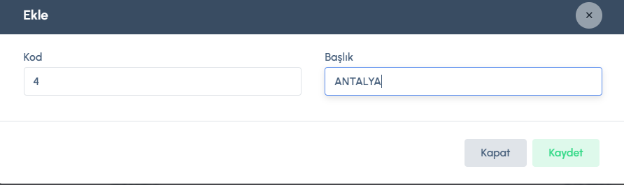 Bölge İşlemleri