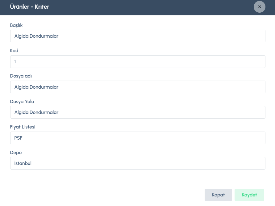 Katalog XML Oluşturma