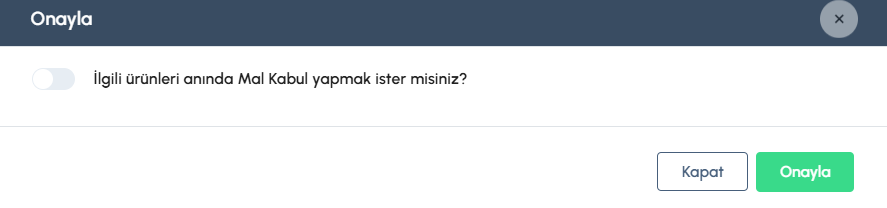 İrsaliye Onayla